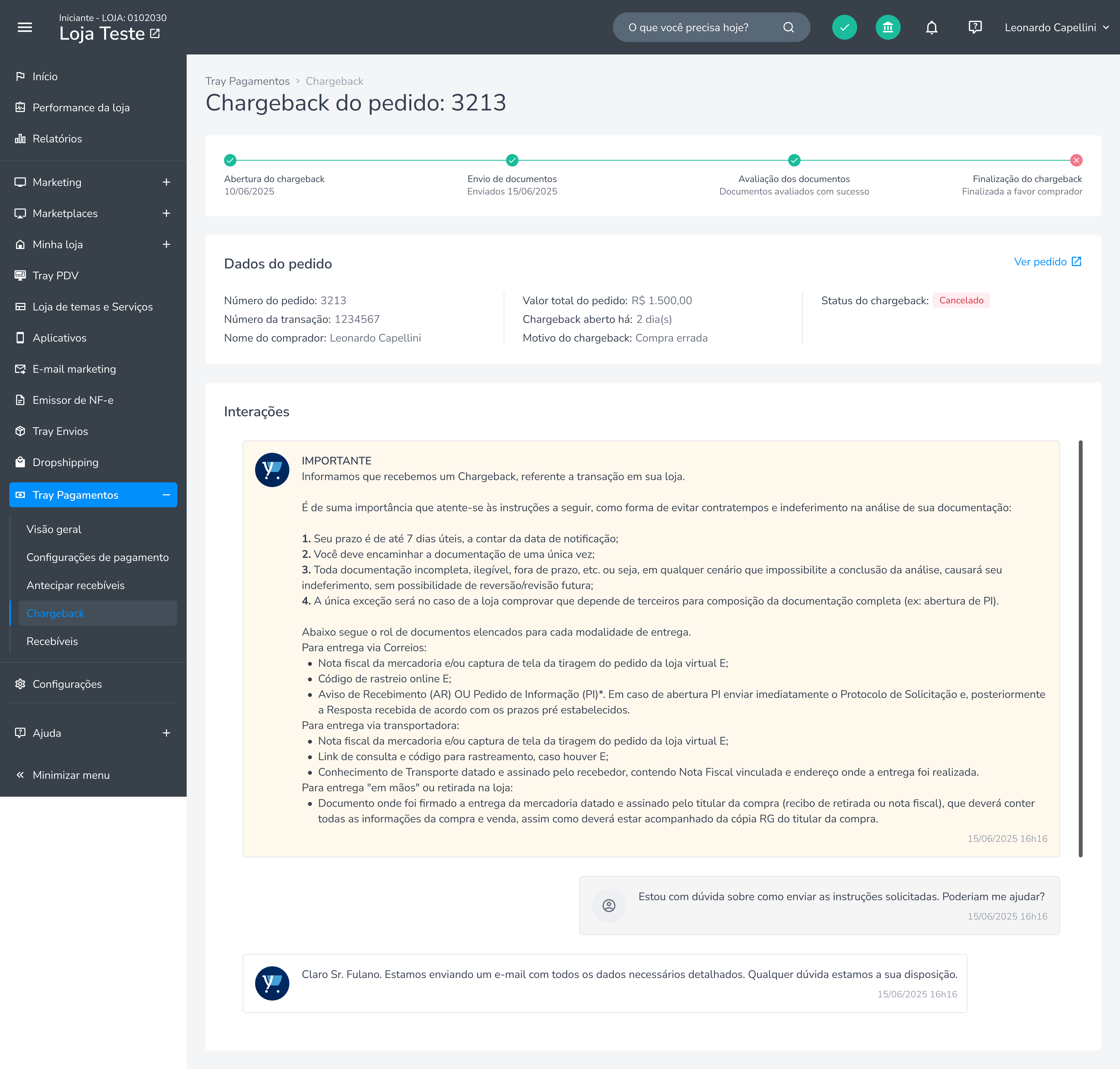 Tray Pagamentos - Detalhes do Chargeback - Finalizado 9.png