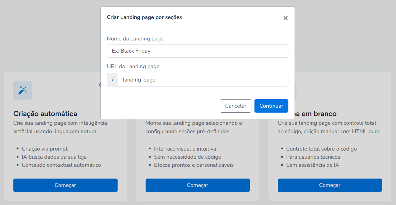 criador de landing pages secoes pre definidas02.png